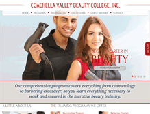 Tablet Screenshot of cvbeautycollege.com